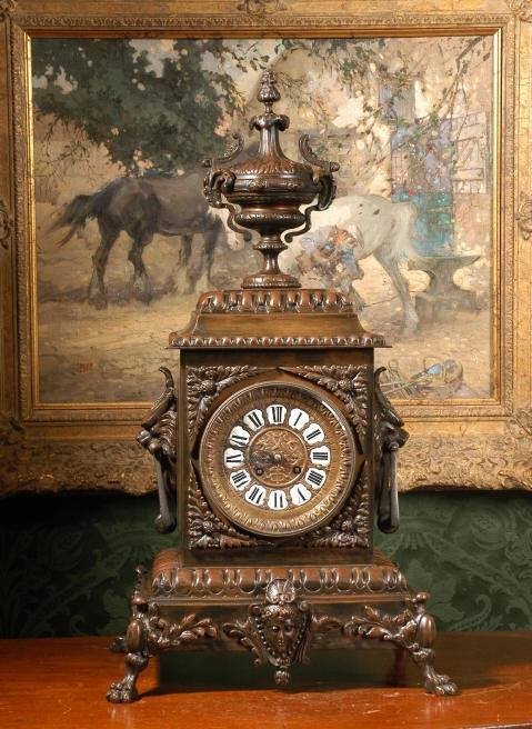 fig 1. **SOLD** Antique French Bronze Bracket Clock